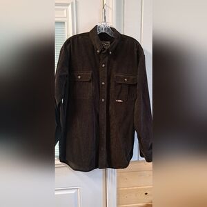 Mens Drake Waterfowl Brown  Corduroy Button Down Shirt Birds Hunter Read S